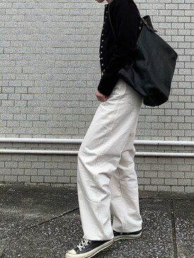 「agnes b.（アニエスベー）のM001 CARDIGAN カーディガンプレッション（カーディガン/ボレロ）」を使った、cota_raさん（レディース・168cm）の冬コーディネート
