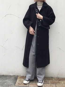 「DHOLIC（ディーホリック）のアイテム（ダウンジャケット/コート）」を使った、cota_raさん（レディース・168cm）の冬コーディネート