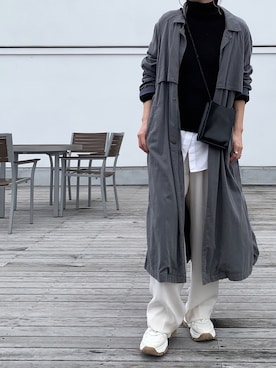 「6（ロク）の＜6(ROKU)＞GEORGETTE HIGH WAIST PANTS/パンツ ◆（その他パンツ）」を使った、cota_raさん（レディース・168cm）の冬コーディネート
