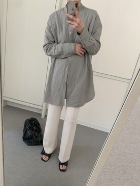 「6（ロク）の＜6(ROKU)＞GEORGETTE HIGH WAIST PANTS/パンツ ◆（その他パンツ）」を使った、cota_raさん（レディース・168cm）の春コーディネート