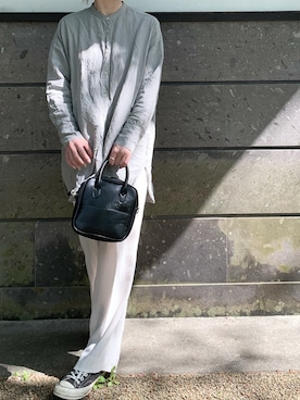 「6（ロク）の＜6(ROKU)＞GEORGETTE HIGH WAIST PANTS/パンツ ◆（その他パンツ）」を使った、cota_raさん（レディース・168cm）の春コーディネート