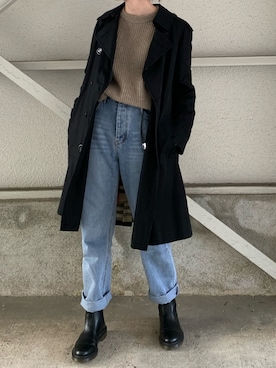 「Dr. Martens（ドクターマーチン）のDr.Martens CHLSEA BOOTS（ブーツ）」を使った、cota_raさん（レディース・169cm）の秋コーディネート