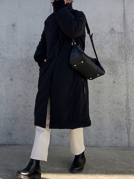 「Dr. Martens（ドクターマーチン）のDr.Martens CHLSEA BOOTS（ブーツ）」を使った、cota_raさん（レディース・169cm）の冬コーディネート