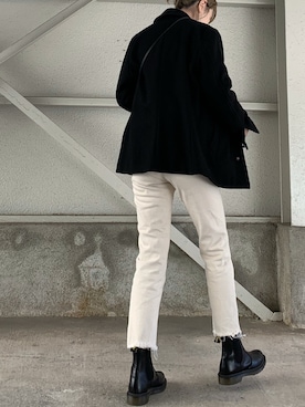 「Dr. Martens（ドクターマーチン）のDr.Martens CHLSEA BOOTS（ブーツ）」を使った、cota_raさん（レディース・169cm）の冬コーディネート