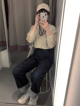 「ANATOMICA（アナトミカ）の【ANATOMICA】別注 618 MARILYN 13oz（デニムパンツ）」を使った、cota_raさん（レディース・169cm）の春コーディネート