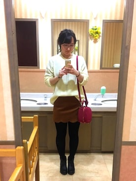 「Honeys（ハニーズ）のアイテム（ブーティ）」を使った、C＊*さん（レディース・162cm）の秋コーディネート