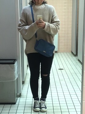 「GRL（グレイル）のアイテム（ピアス（両耳用））」を使った、C＊*さん（レディース・162cm）の冬コーディネート