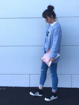 「GRL（グレイル）のアイテム（ピアス（両耳用））」を使った、C＊*さん（レディース・162cm）の冬コーディネート