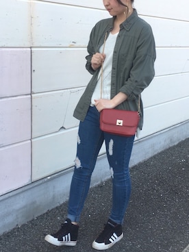 「GRL（グレイル）のアイテム（ピアス（両耳用））」を使った、C＊*さん（レディース・162cm）の春コーディネート