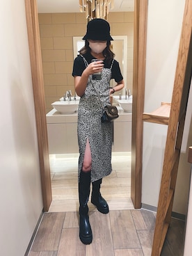 「アニマル」｜「アイテム（ワンピース/ドレス）」を使った、AYANOさん（レディース・159cm）の秋コーディネート
