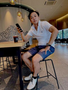 「A&F（エーアンドエフ）のアイテム」を使った、yamchabaseさん（メンズ・169cm）の春コーディネート