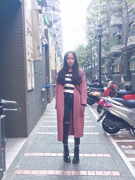 「Dr. Martens（ドクターマーチン）のアイテム（シューケア用品）」を使った、wenhui_さん（レディース・165cm）の冬コーディネート