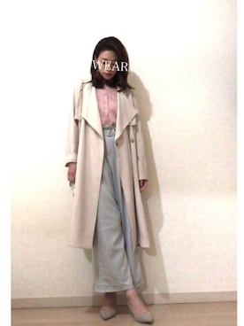 「シャーベットカラー」｜「アイテム（ジャケット/アウター）」を使った、rikakukoさん（レディース・161cm）の春コーディネート