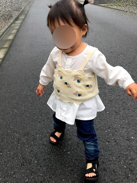 「お散歩」｜🌷kszk🌷さん（キッズ・80cm）の春コーディネート