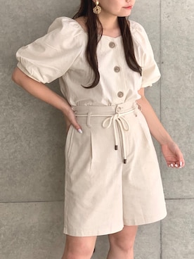 「sango（sango）のアイテム（パンツ）」を使った、Nodoka.さん（レディース・155cm）の夏コーディネート