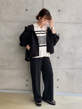 「outfit」｜「アイテム（マウンテンパーカー）」を使った、Nodoka.さん（レディース・154cm）の秋コーディネート