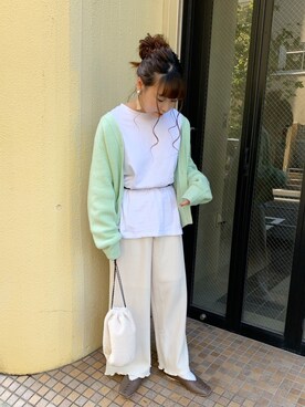 「sango（sango）のアイテム（パンツ）」を使った、Nodoka.さん（レディース・154cm）の秋コーディネート