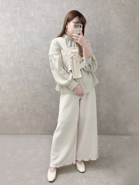 「sango（sango）のアイテム（パンツ）」を使った、Nodoka.さん（レディース・154cm）の春コーディネート