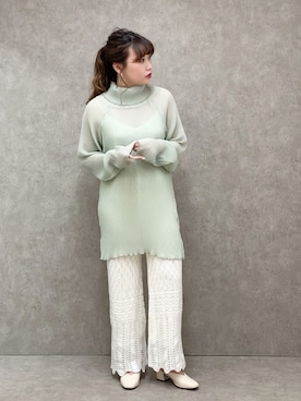 「sango（sango）のアイテム（パンツ）」を使った、Nodoka.さん（レディース・154cm）の春コーディネート