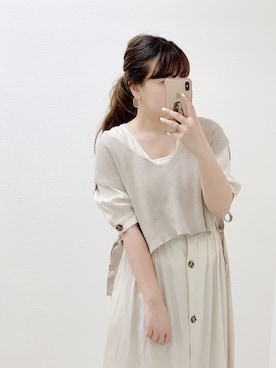 「消えそうな色コーデ」｜「アイテム（ワンピース/ドレス）」を使った、Nodoka.さん（レディース・154cm）の夏コーディネート