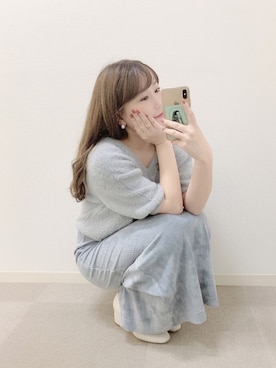 「サックスブルー」｜「アイテム（ブーツ）」を使った、Nodoka.さん（レディース・154cm）の秋コーディネート