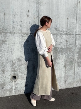 「NEUNA（ヌナ）のアイテム（パンツ）」を使った、Nodoka.さん（レディース・154cm）の春コーディネート