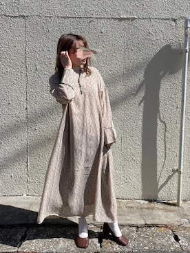 「JUNOAH（ジュノア）のシアーウェーブカットソー（Tシャツ/カットソー）」を使った、Nodoka.さん（レディース・154cm）の春コーディネート