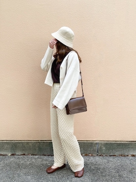 「Bab（バブ）のアイテム（帽子）」を使った、Nodoka.さん（レディース・154cm）の春コーディネート