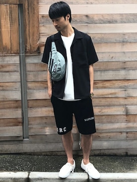 「LET IT RIDE（レットイットライド）のアイテム」を使った、nano・universe men’s STAFFさん（メンズ・174cm）の夏コーディネート