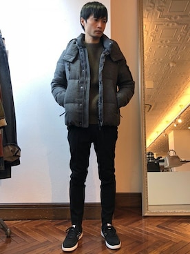 「NANO universe（ナノユニバース）のアイテム（チノパンツ）」を使った、nano・universe men’s STAFFさん（メンズ・174cm）の秋コーディネート