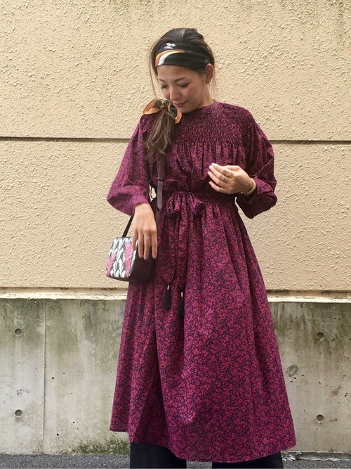 ear PAPILLONNER（イアパピヨネ）の「ギャザーロングワンピース