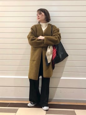 「ear PAPILLONNER（イアパピヨネ）のアイテム（その他アウター）」を使った、ear_PAPILLONNERさん（レディース・155cm）の秋コーディネート