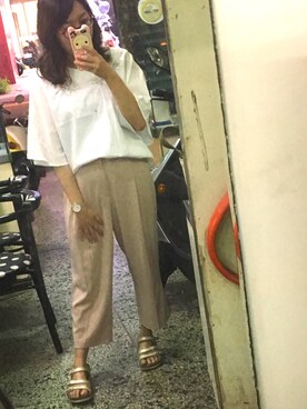「holiday」｜「アイテム（アナログ腕時計）」を使った、Hana🇹🇼さん（レディース・159cm）の秋コーディネート