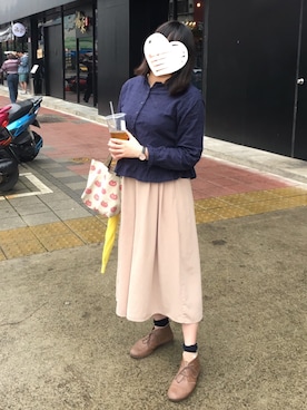 「holiday」｜「アイテム（アナログ腕時計）」を使った、Hana🇹🇼さん（レディース・159cm）の春コーディネート