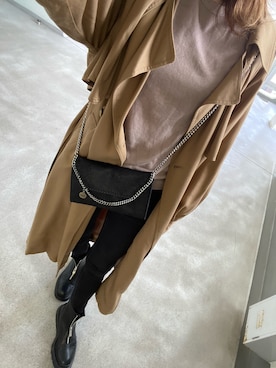 「Daniel Wellington（ダニエルウェリントン）の販売終了クラシックペティット アッシュフィールド32mm（アナログ腕時計）」を使った、kaahookさん（レディース・166cm）の秋コーディネート