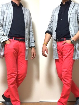 「J.FERRY（ジェイフェリー）のアイテム（ジャケット/アウター）」を使った、カタツムリさん（メンズ・182cm）の春コーディネート