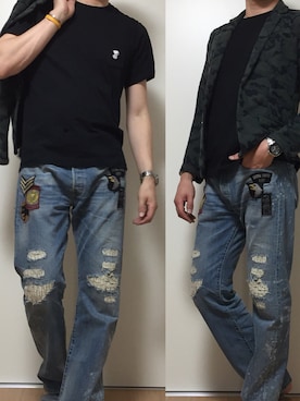 「J.FERRY（ジェイフェリー）のアイテム（ジャケット/アウター）」を使った、カタツムリさん（メンズ・182cm）の春コーディネート