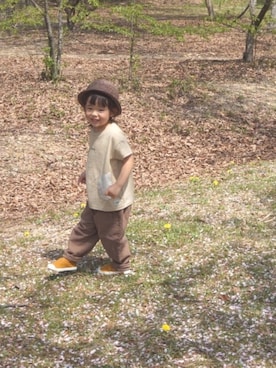 「SOLBOIS（ソルボワ）のアイテム」を使った、kotoさん（キッズ・90cm）の春コーディネート