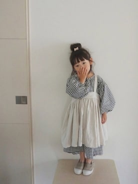 「ヘアゴム」｜「アイテム（その他）」を使った、kotoさん（キッズ・90cm）の春コーディネート