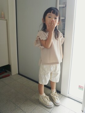 「アイテム（ラッピングキット、グリーン系）」を使った、kotoさん（キッズ・90cm）の夏コーディネート