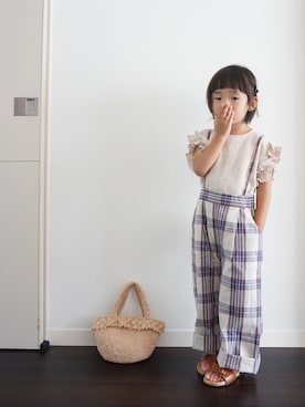 「ワッフル」｜「アイテム（ラッピングキット）」を使った、kotoさん（キッズ・90cm）の夏コーディネート