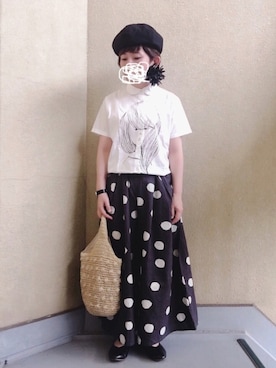 「chambre de charme（シャンブルドゥシャーム）のアイテム（シューズ）」を使った、はぐさん（レディース・146cm）の夏コーディネート