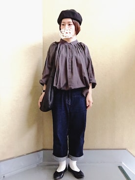 「chambre de charme（シャンブルドゥシャーム）のアイテム（シューズ）」を使った、はぐさん（レディース・146cm）の秋コーディネート