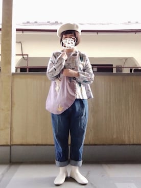 「春物」｜「アイテム（スリッポン）」を使った、はぐさん（レディース・146cm）の冬コーディネート