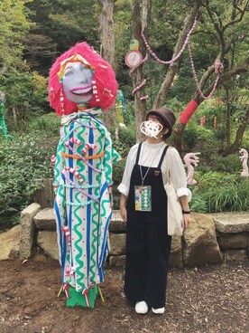 「cepo（セポ）のアイテム（サロペット/オーバーオール）」を使った、はぐさん（レディース・146cm）の秋コーディネート