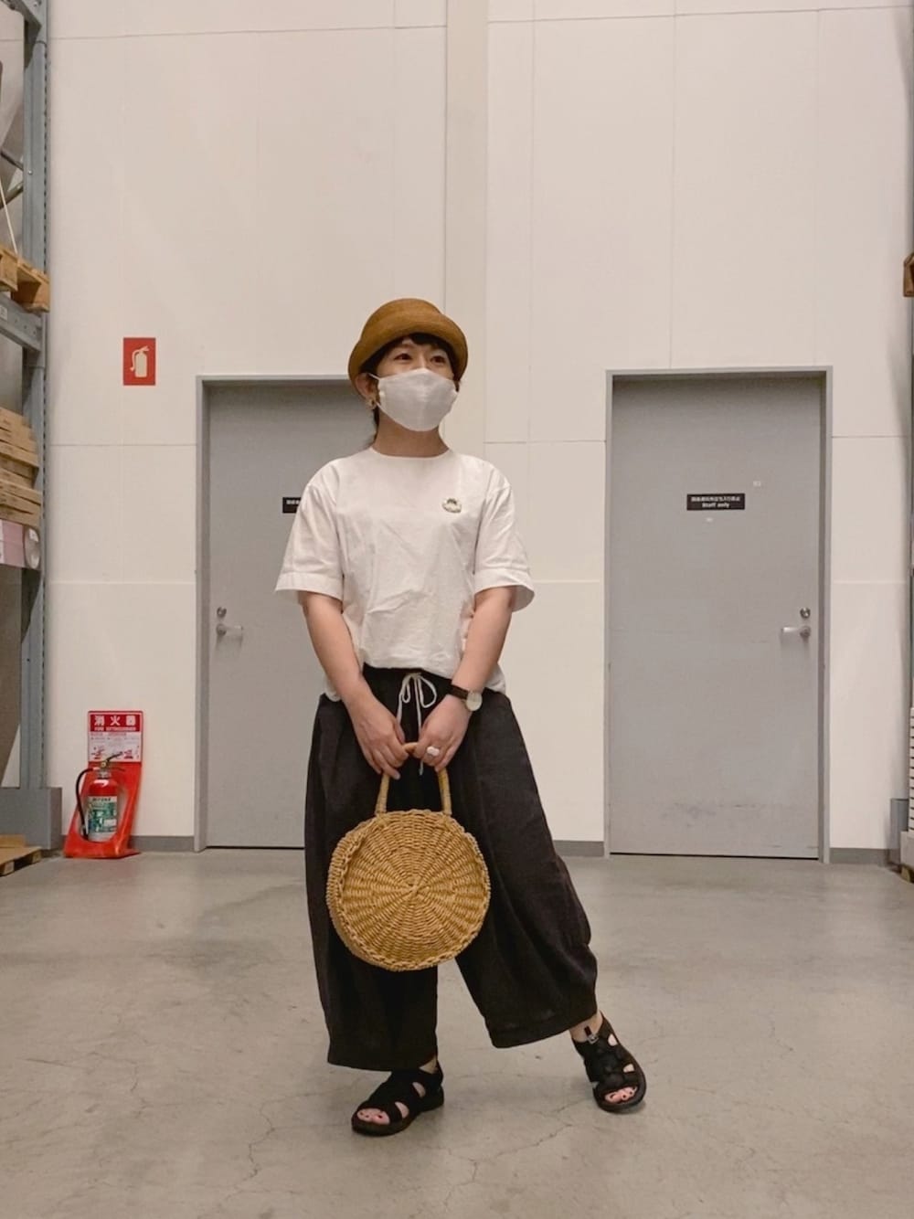 専用 ビュルデサボン  かごバッグ bulle de savon（ビュルデサボン）の「編地 手提げバック（かご