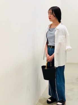 「FREAK'S STORE（フリークスストア）のアイテム（リング）」を使った、まなみさん（レディース・157cm）の春コーディネート