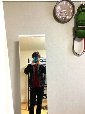 「SEVENDAYS=SUNDAY（セブンデイズサンデイ）のアイテム（MA-1）」を使った、あぽろさん（メンズ・169cm）の秋コーディネート