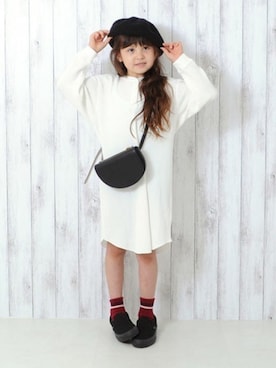 「アイテム（ワンピース/ドレス）」を使った、LACEEQさん（キッズ・120cm）の秋コーディネート