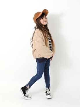 「アイテム（ブルゾン）」を使った、LACEEQさん（キッズ・120cm）の秋コーディネート